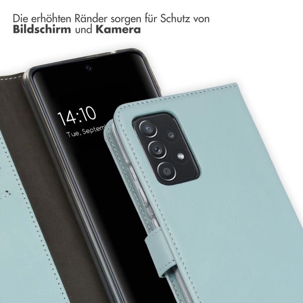 Selencia Echtleder Klapphülle Samsung Galaxy A52(s) (5G/4G) - Air Blue