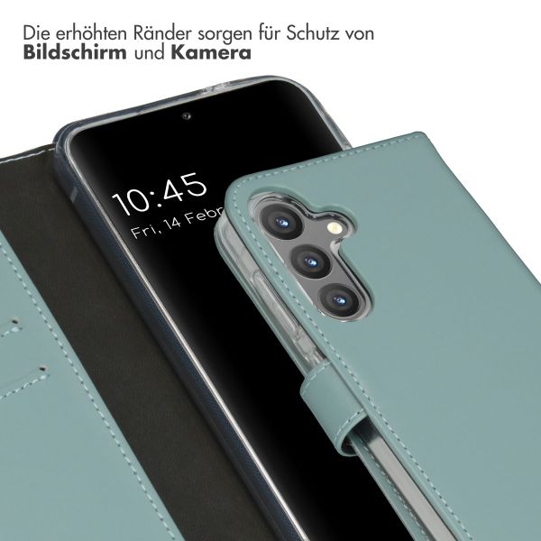 Selencia Echtleder Klapphülle Samsung Galaxy S24 - Air Blue