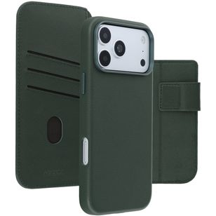 Accezz 2-in-1 Klapphülle aus Leder mit MagSafe Apple iPhone 18 Pro / 17 Pro - Cedar Green
