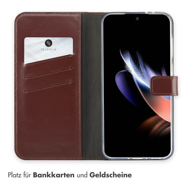 Selencia Echtleder Klapphülle Samsung Galaxy A36 / A56 - Braun