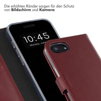 Selencia Echtleder Klapphülle Apple iPhone 17e / 16e - Burgundy