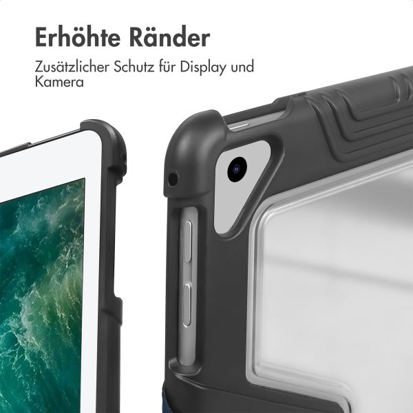 Accezz Rugged Trifold Klapphülle Apple iPad 6 (2018) 9.7 Zoll / iPad 5 (2017) 9.7 Zoll / Air 2 (2014)/Air 1 (2013) - Dunkelblau