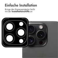imoshion Kameraschutz Glas 2er-Pack Apple iPhone 15 Pro / 15 Pro Max - Black Titanium