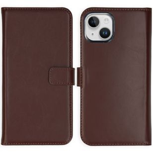 Selencia Echtleder Klapphülle Apple iPhone 15 - Braun