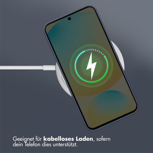 Accezz Liquid Silikoncase mit MagSafe Samsung Galaxy S25 FE - Dunkelblau