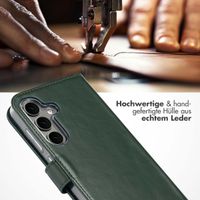 Selencia Echtleder Klapphülle Samsung Galaxy S25 - Grün