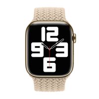 Apple Geflochtenes Solo Loop für  Apple Watch | 38/40/41/42 mm - Größe 7 - Beige