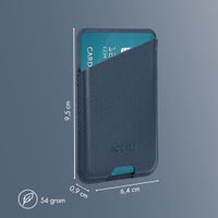 Accezz Magnetischer Lederkartenhalter - Geeignet für Apple Find My - Nightfall Blue