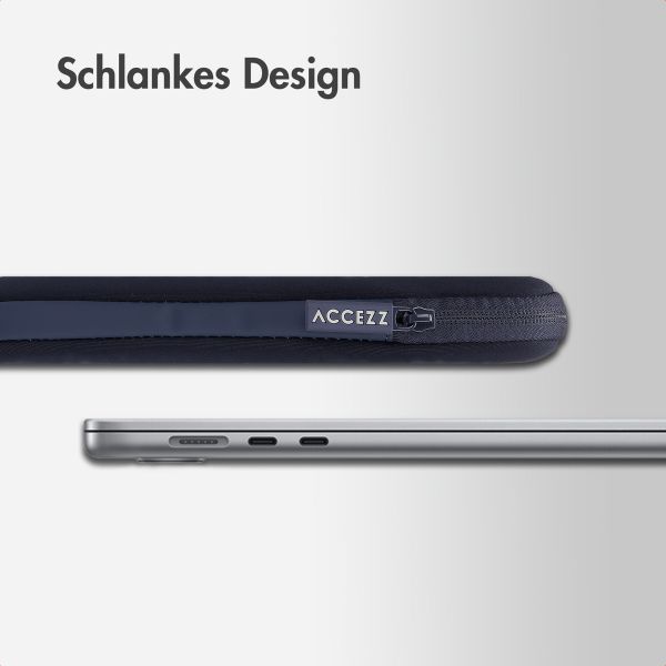 Accezz Laptop Hülle 13-14 Zoll - Laptop Sleeve - Blau