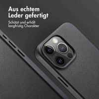 Accezz MagSafe Leather Backcover Apple iPhone 15 Pro Max - Onyx Black
