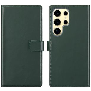 Selencia Echtleder Klapphülle Samsung Galaxy S25 Ultra - Grün