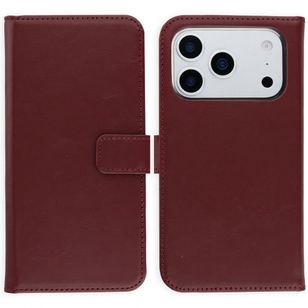 Selencia Echtleder Klapphülle Apple iPhone 17 Pro - Burgundy