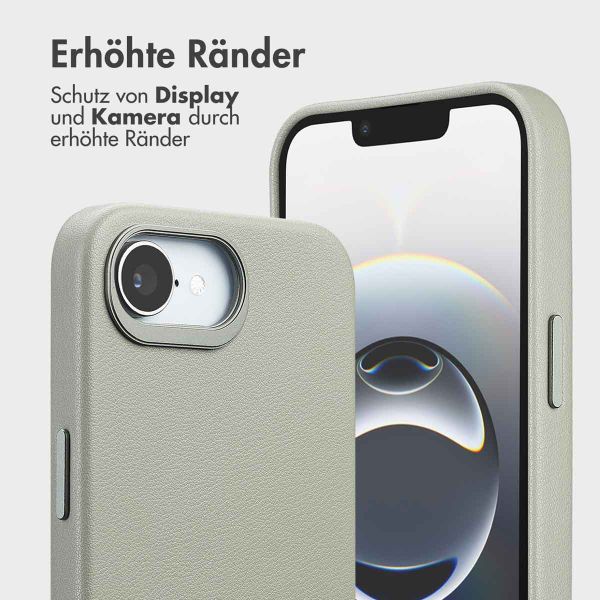 Accezz 2-in-1 Klapphülle aus Leder mit MagSafe Apple iPhone 17e / 16e - Light Grey