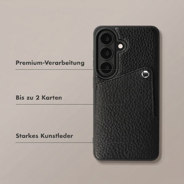 Selencia Riva Back Cover mit Kartenfach Samsung Galaxy S26 Plus - Schwarz