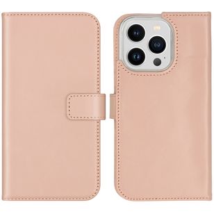Selencia Echtleder Klapphülle Apple iPhone 14 Pro - Dusty Pink