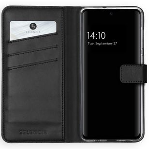 Selencia Echtleder Klapphülle Samsung Galaxy A51 - Schwarz