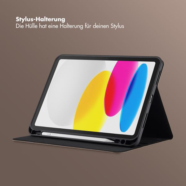Selencia Riva Klapphülle Apple iPad 11 (2025) 11 Zoll A16 / iPad 10 (2022) 10.9 Zoll - Mocha Brown