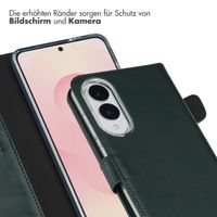 Selencia Echtleder Klapphülle Samsung Galaxy S25 Edge - Grün