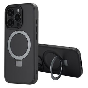 Accezz Ring Stand Backcover mit MagSafe Apple iPhone 16 Pro - Schwarz