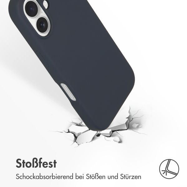 Accezz Liquid Silikoncase mit MagSafe Apple iPhone 16 - Dunkelblau