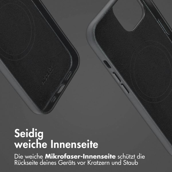 Accezz 2-in-1 Klapphülle aus Leder mit MagSafe Apple iPhone 14 - Onyx Black