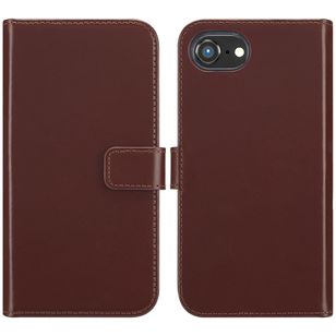 Selencia Echtleder Klapphülle Apple iPhone 17e / 16e - Braun