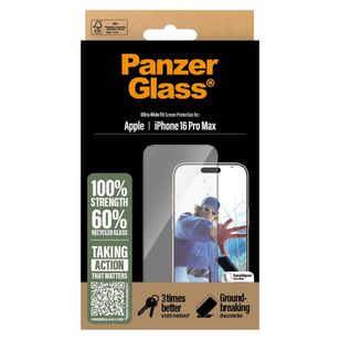 PanzerGlass Ultra-Wide Fit Antibakterieller Displayschutz Apple iPhone 16 Pro Max