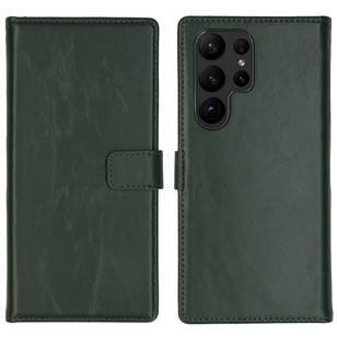 Selencia Echtleder Klapphülle Samsung Galaxy S23 Ultra - Grün
