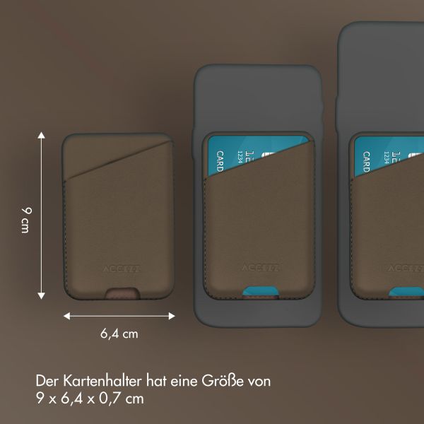 Accezz Lederkartenhalter - Geeignet für MagSafe und Qi2 - Coffee Brown
