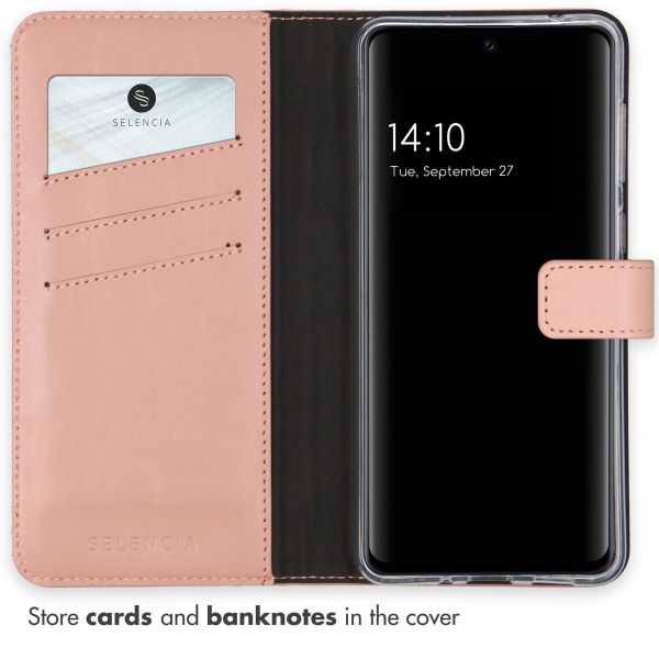 Selencia Echtleder Klapphülle Samsung Galaxy A33 - Dusty Pink