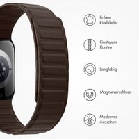 Accezz Magnetisches Echtlederarmband für Apple Watch | 38/40/41/42 mm - Chocolate Brown