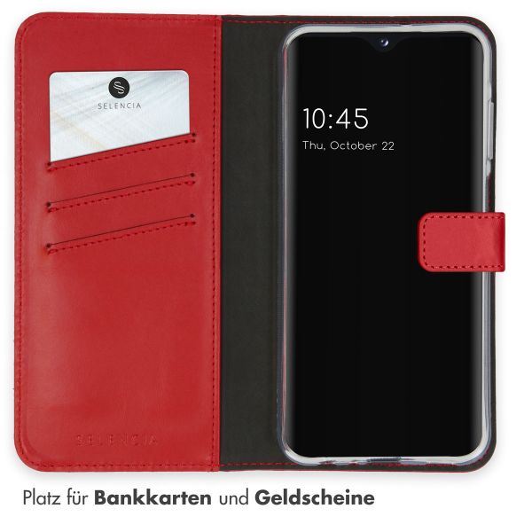 Selencia Echtleder Klapphülle Samsung Galaxy A25 (5G) - Rot