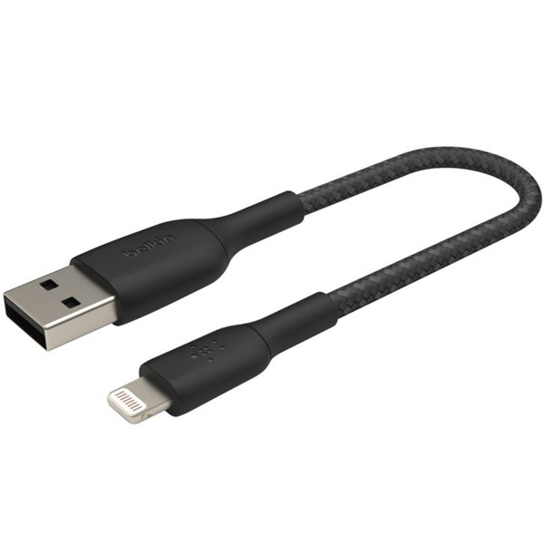 Belkin BoostCharge Pro Braided Lightning auf USB-A Kabel - 0,15 Meter - Schwarz