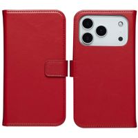 Selencia Echtleder Klapphülle Apple iPhone 17 Pro - Rot