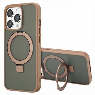Accezz Ring Stand Backcover mit MagSafe Apple iPhone 13 Pro Max - Braun