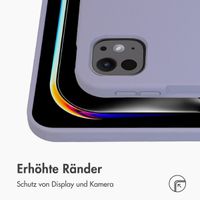 Accezz Liquid Silicone Back Cover mit Stifthalter Apple iPad Pro 11 (2025) M5 / (2024) M4 - Lila