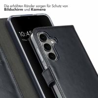 Selencia Echtleder Klapphülle Samsung Galaxy S25 Plus - Schwarz