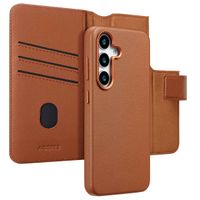 Accezz 2-in-1 Klapphülle aus Leder mit MagSafe Samsung Galaxy S25 - Sienna Brown
