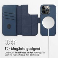 Accezz 2-in-1 Klapphülle aus Leder mit MagSafe Apple iPhone 15 Pro - Nightfall Blue