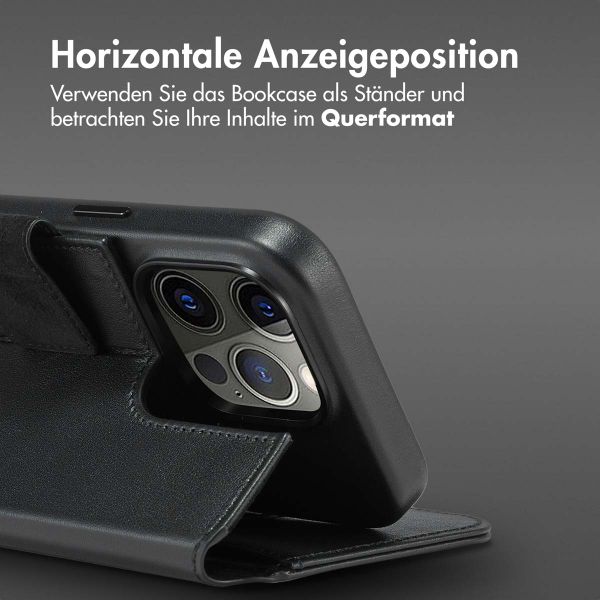 Accezz 2-in-1 Klapphülle aus Leder mit MagSafe Apple iPhone 14 Pro - Onyx Black