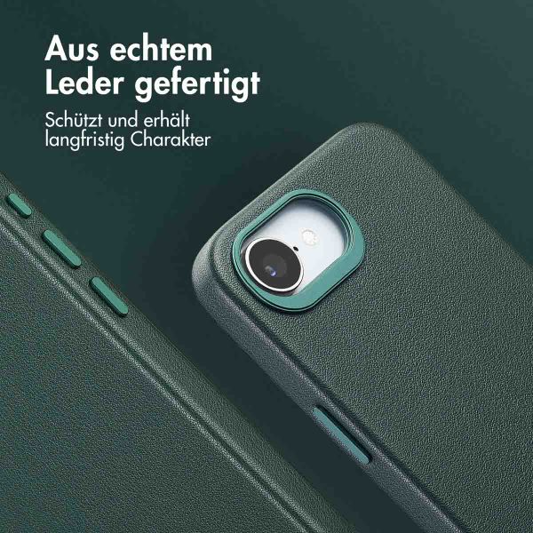 Accezz MagSafe Leather Backcover Apple iPhone 17e / 16e - Cedar Green