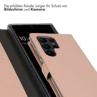 Selencia Echtleder Klapphülle Samsung Galaxy S23 Ultra - Dusty Pink
