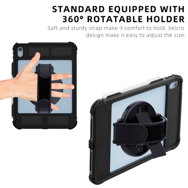 Redpepper Waterproof Backcase Apple iPad 11 (2025) 11 Zoll A16 / iPad 10 (2022) 10.9 Zoll - Schwarz