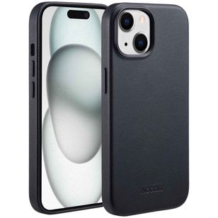 Accezz MagSafe Leather Backcover Apple iPhone 15 - Onyx Black