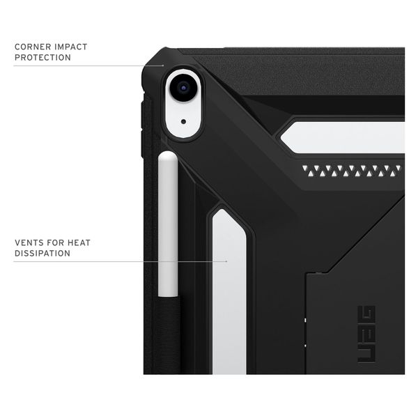 UAG Scout Plus Back Cover mit Ständer Apple iPad 11 (2025) 11 Zoll A16 / iPad 10 (2022) 10.9 Zoll - Black