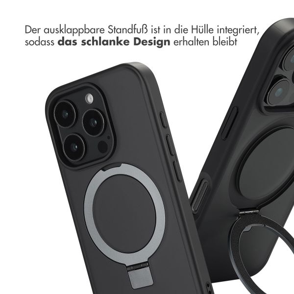 Accezz Ring Stand Backcover mit MagSafe Apple iPhone 16 Pro - Schwarz