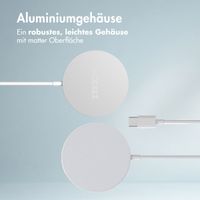 Accezz Wireless Charger USB-C - Drahtloses MagSafe und Qi2-Ladegerät - 1 Meter - Weiß