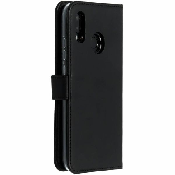 Selencia Echtleder Klapphülle Huawei P20 Lite - Schwarz