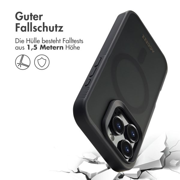 Accezz Rugged Frosted Back Cover mit MagSafe Apple iPhone 16 Pro - Schwarz