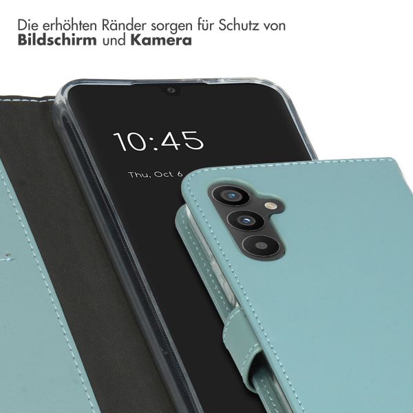 Selencia Echtleder Klapphülle Samsung Galaxy A34 (5G) - Air Blue